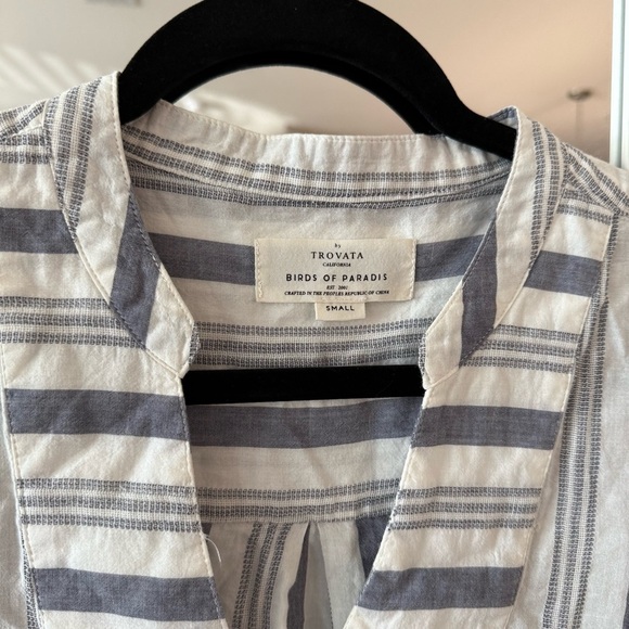 Private Striped Long Sleeve Blouse Size Small
Color Grey/Blue White - Picture 2 of 4